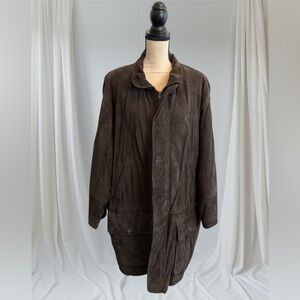 Mannefeld Modell Münster Vintage Brown Suede Leather Men's Jacket XL